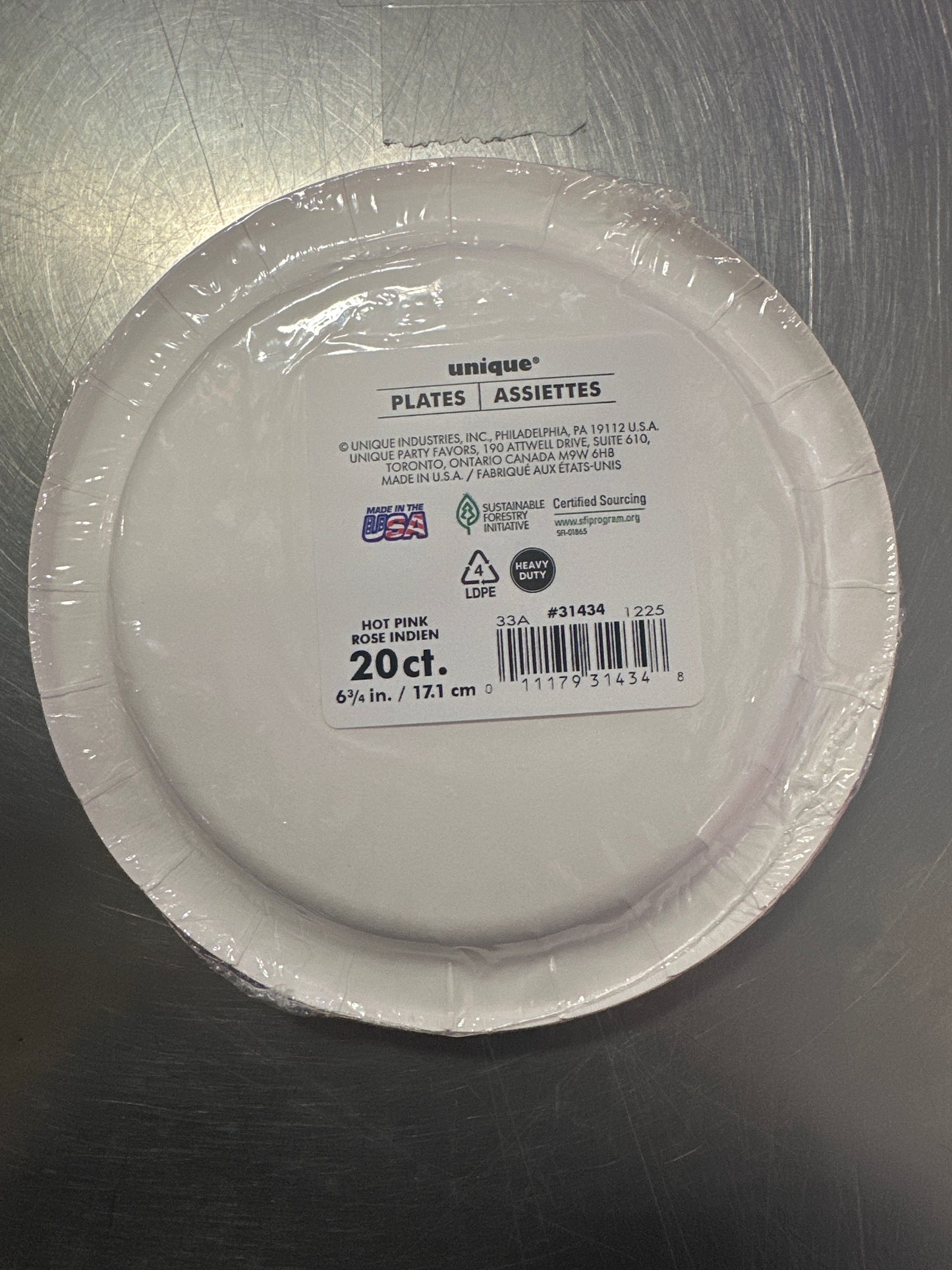 Small Color Pink Plates