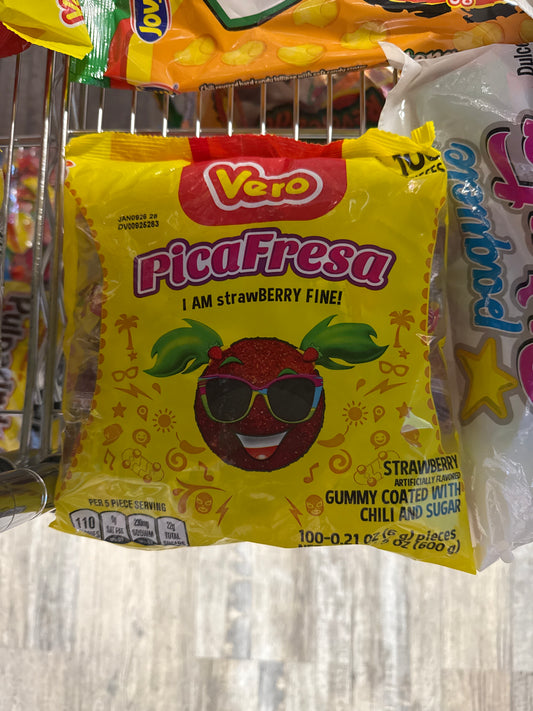 Vero Pica Fresca 100 pzas Strawberry with Chili