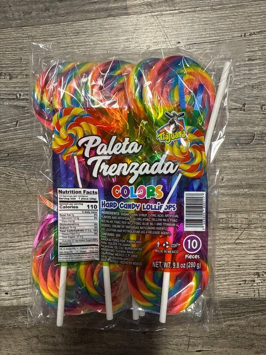 Paleta Trenzada Rainbow 10 pk