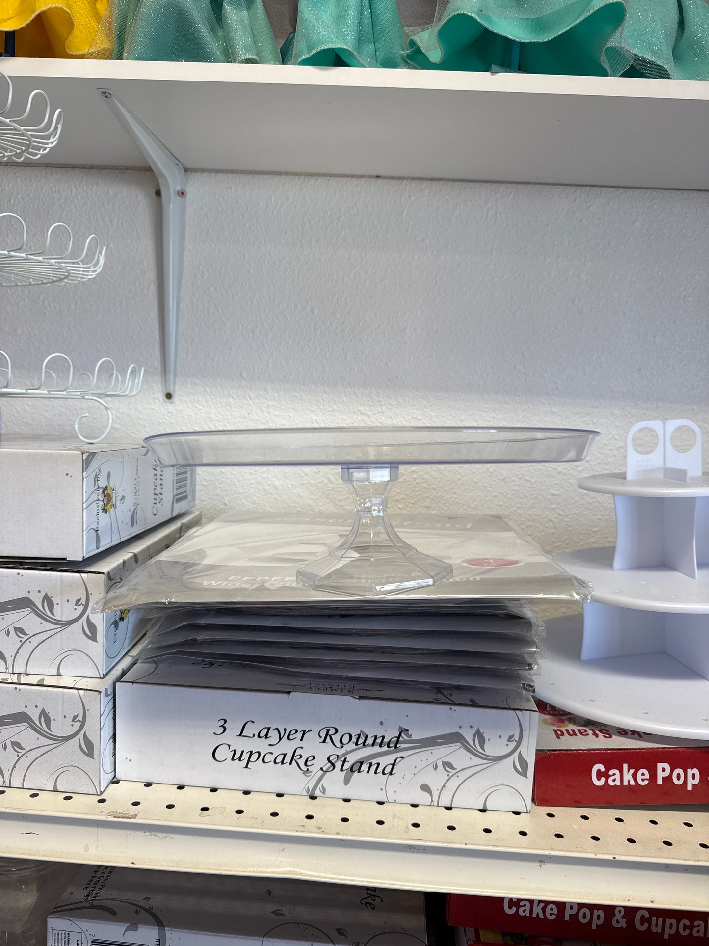 Clear Flat Plastic Dessert Stand