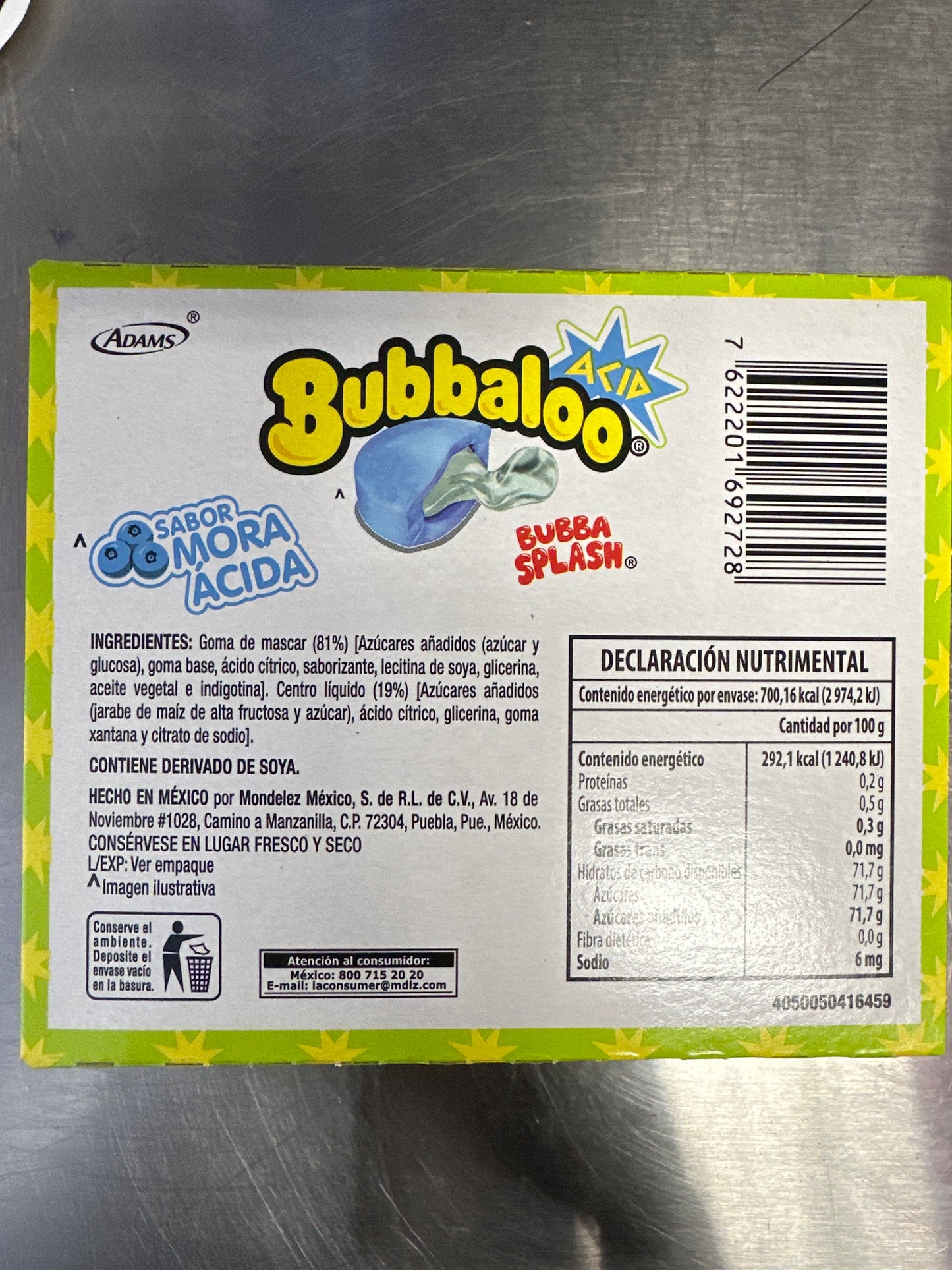 Bubbaloo acid flavor 47 pieces