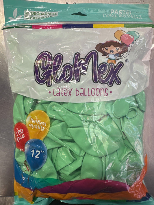 Pastel Green GloMex Balloons 100pcs