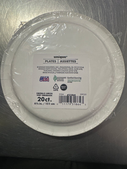 Small Color Green Plates