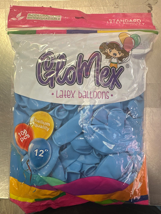 Light Blue GloMex Balloons 100pcs