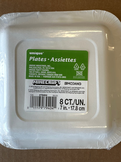 Minecraft dessert square plates