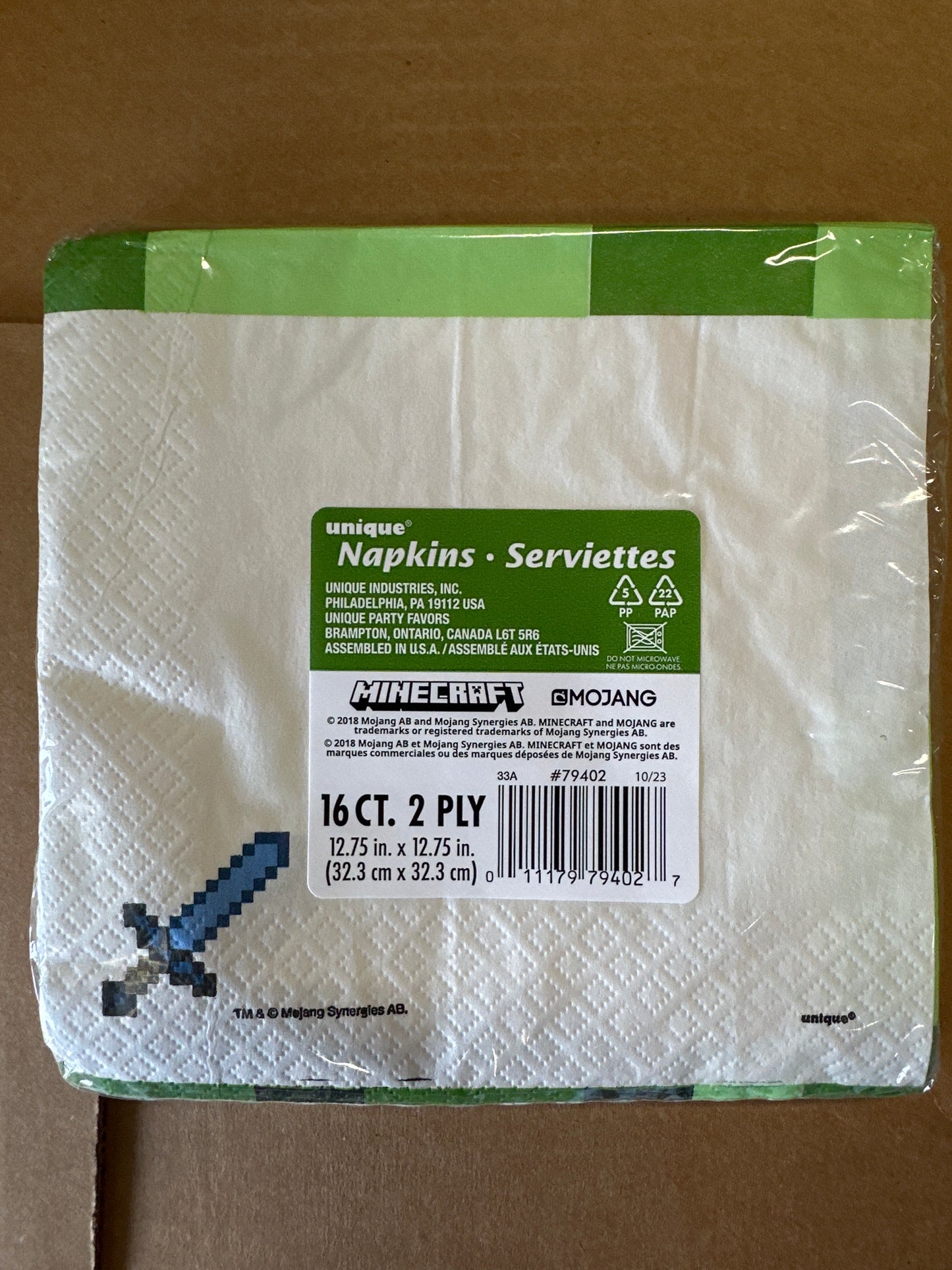 Minecraft napkins