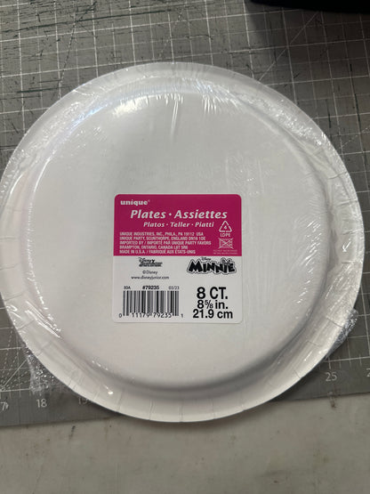 Large Minnie Mouse Plates