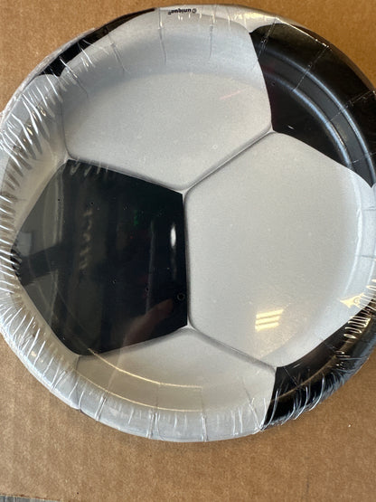 Soccer dessert plates