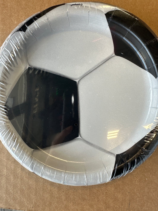 Soccer dessert plates