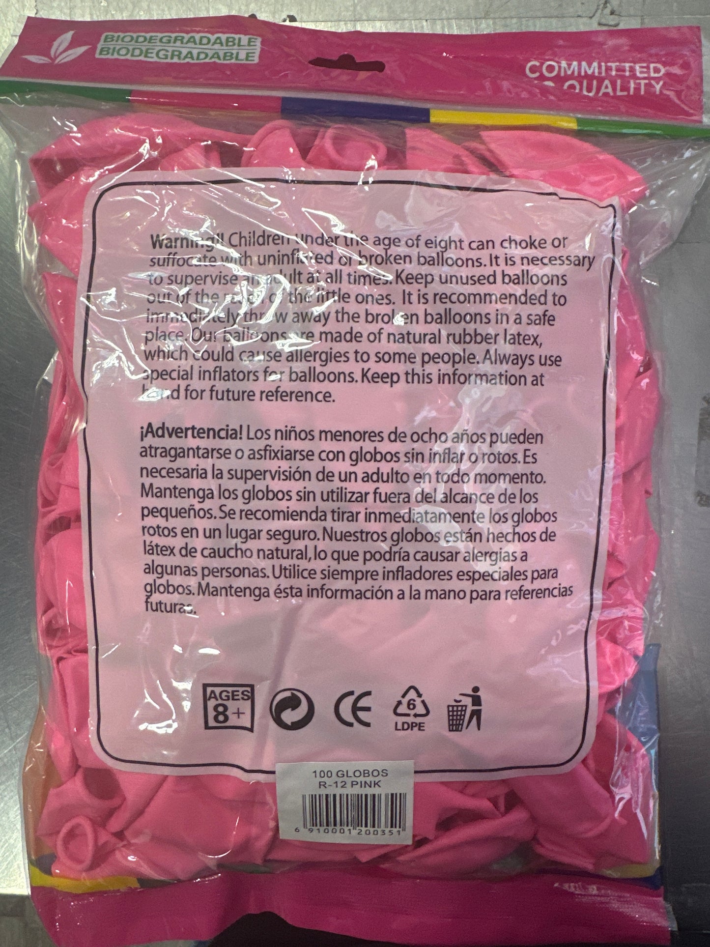 Pink GloMex Balloons 100pcs