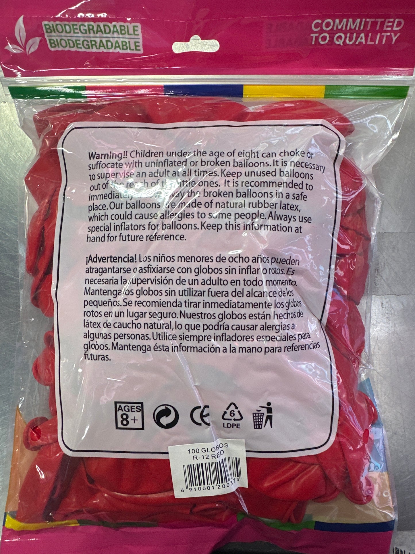 Red GloMex Balloons 100pcs