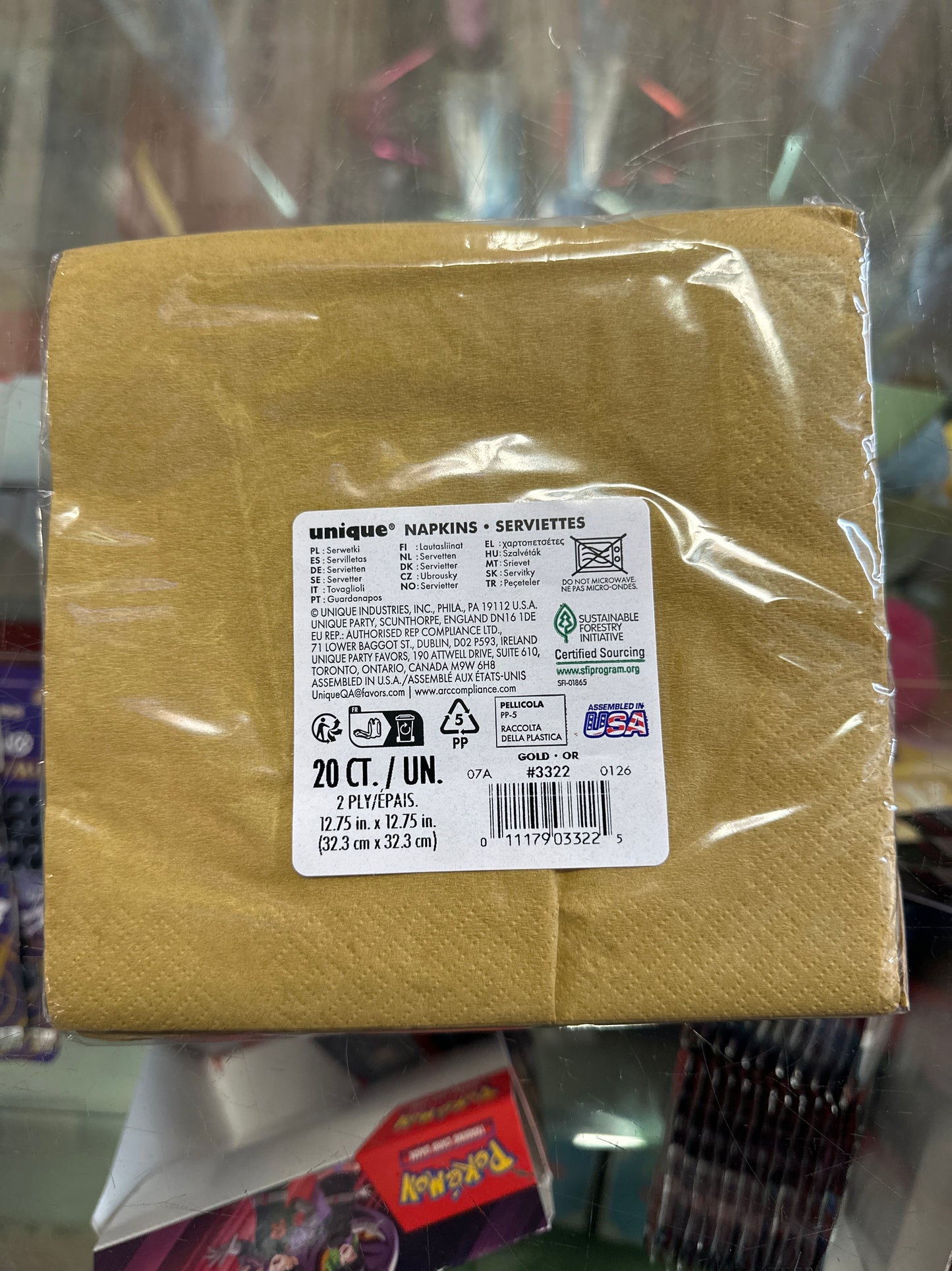 Color Gold Napkins