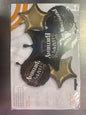 Black and Gold Happy Birthday Balloons