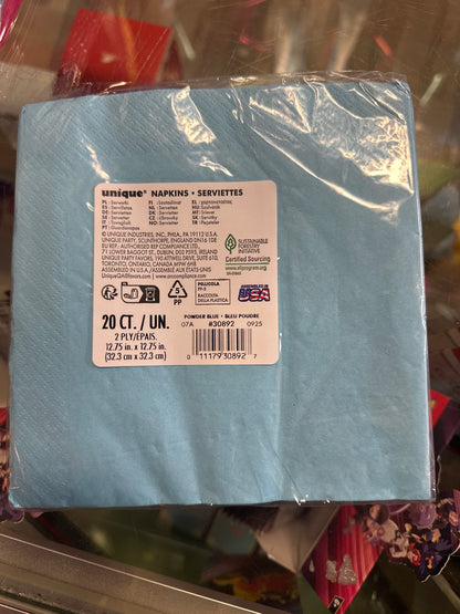 Color Light Blue Napkins