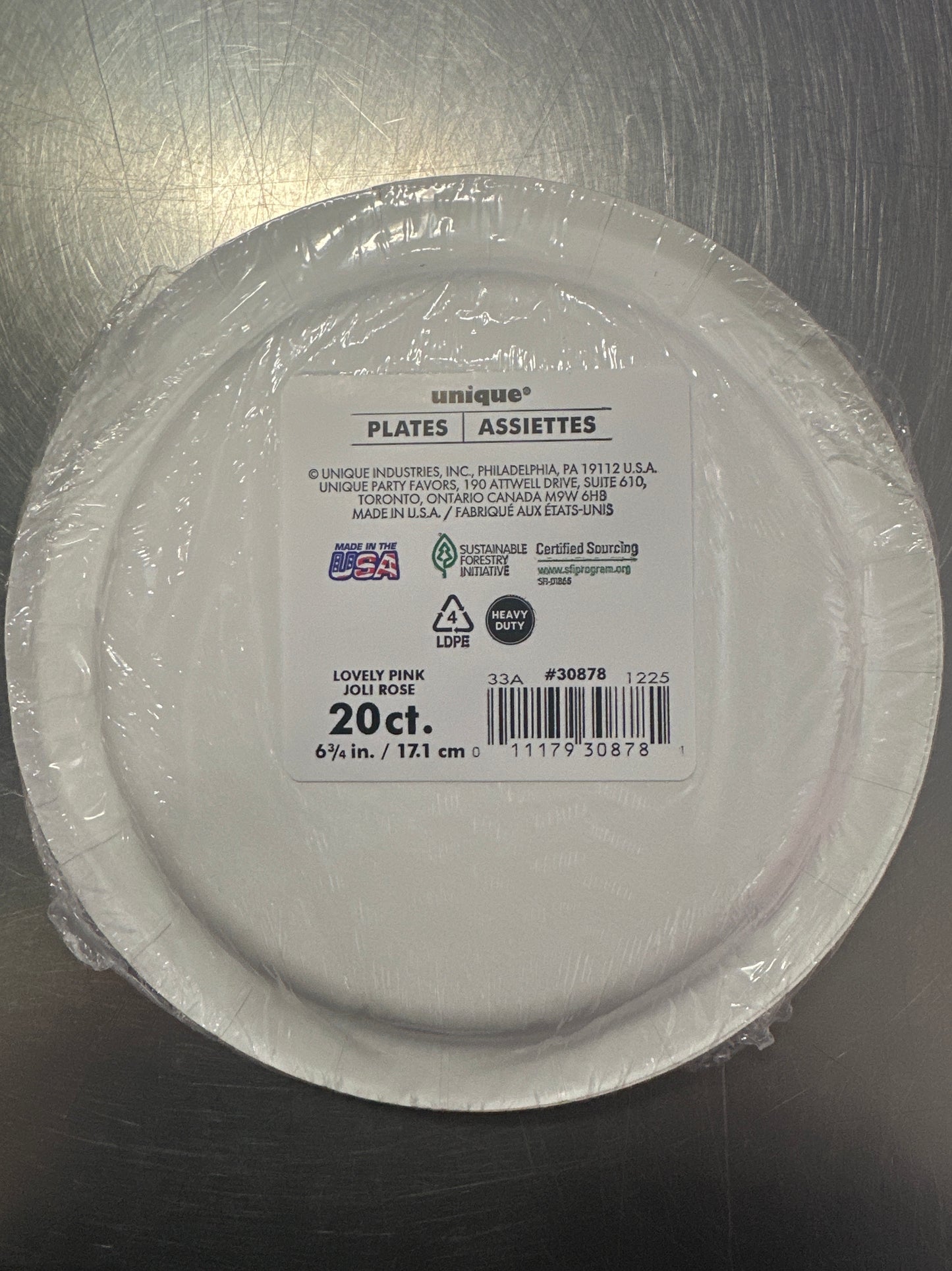 Small Color Light Pink Plates