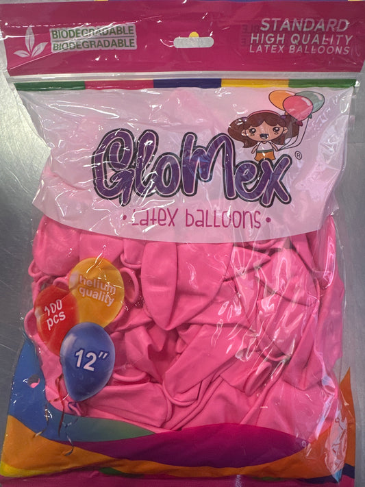 Pink GloMex Balloons 100pcs