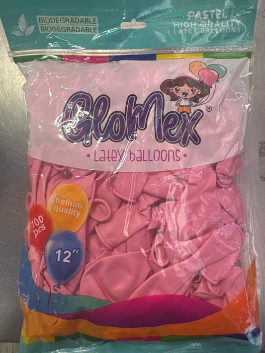 Pastel Pink GloMex Balloons 100pcs