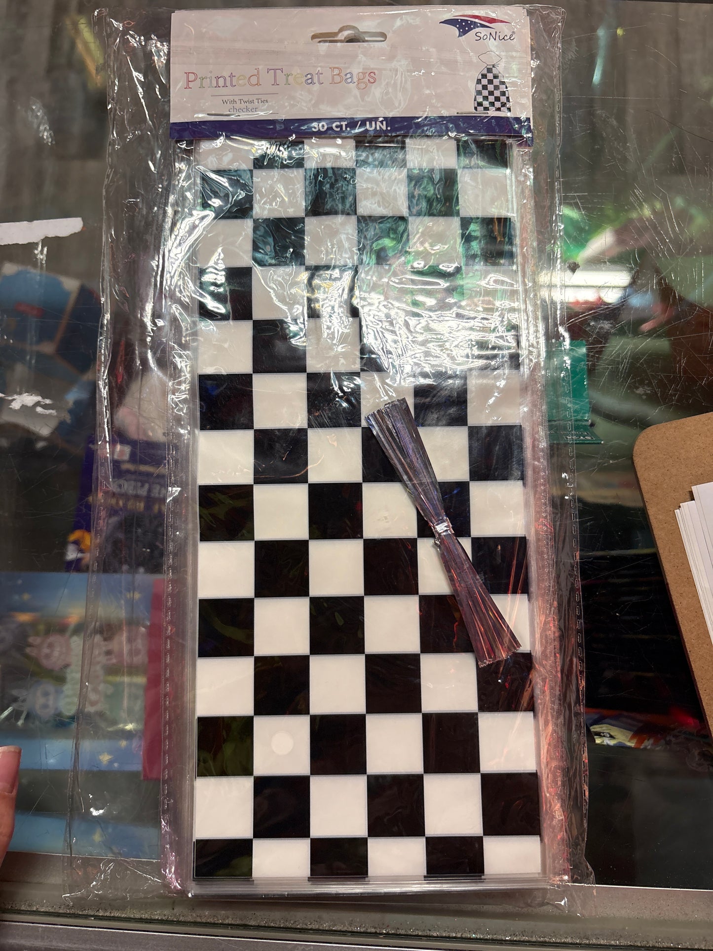 Checkered loot bags