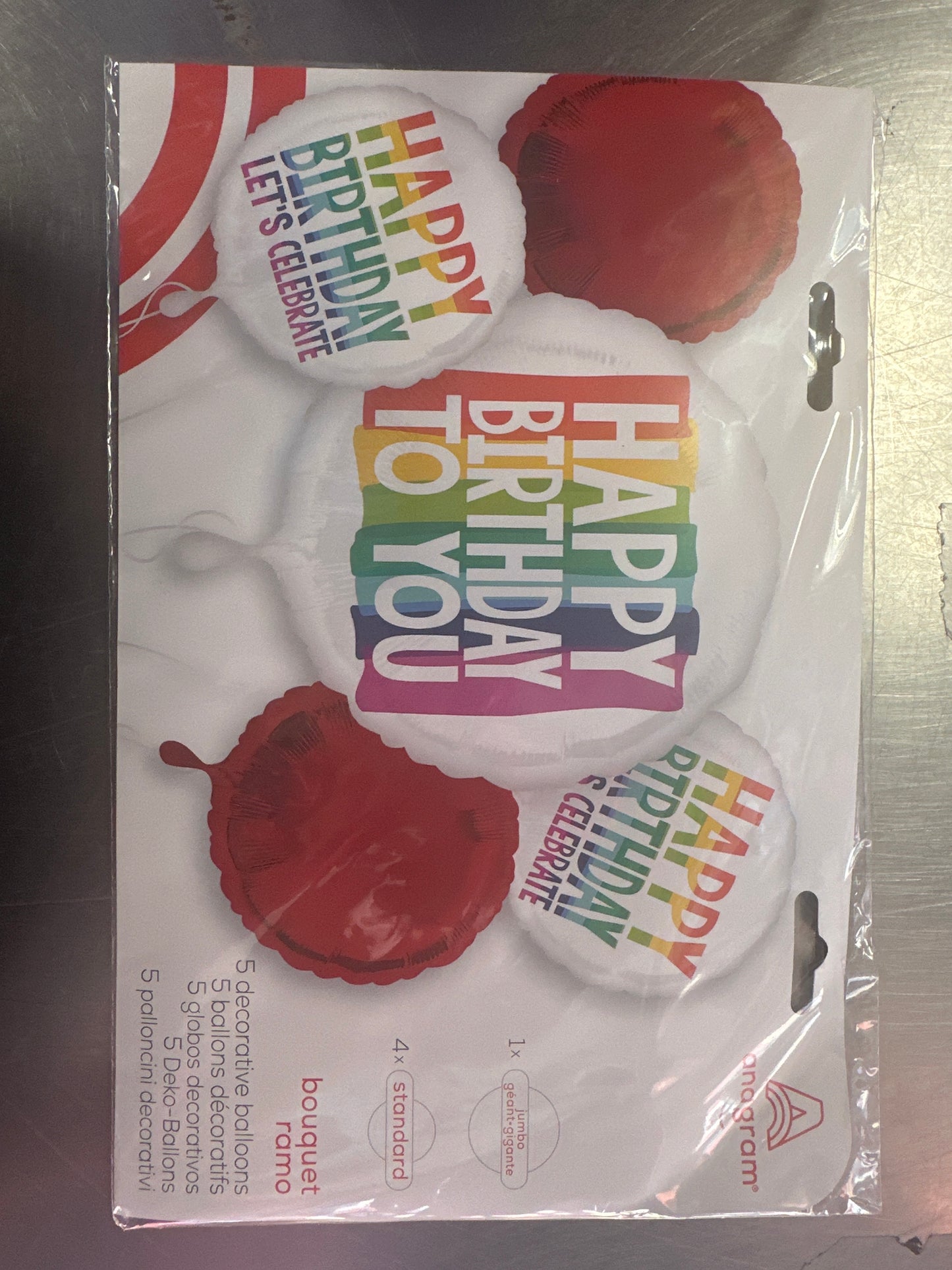 Rainbow Happy Birthday Balloons