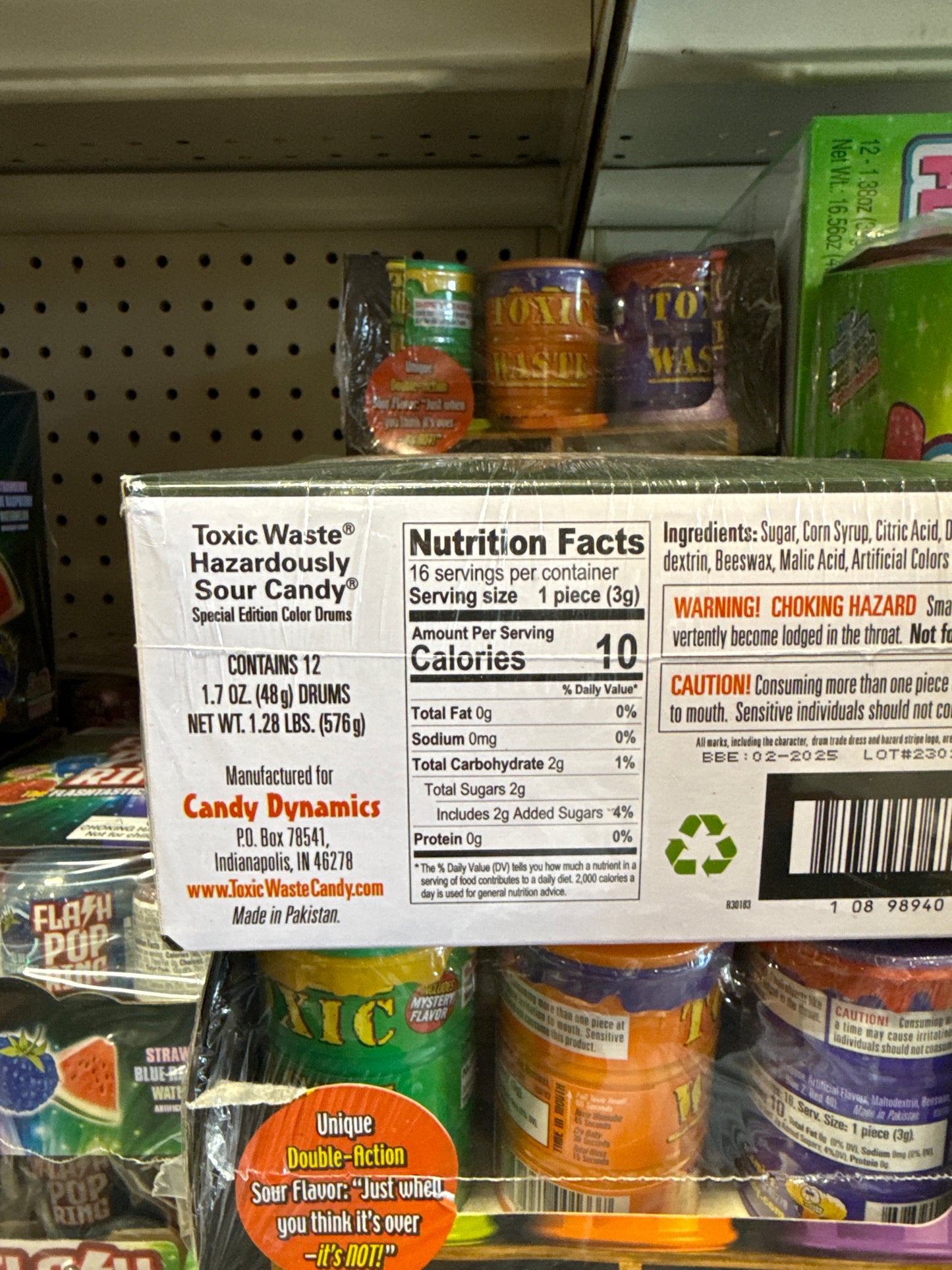 Toxic Waste Sour Candy 16 pk