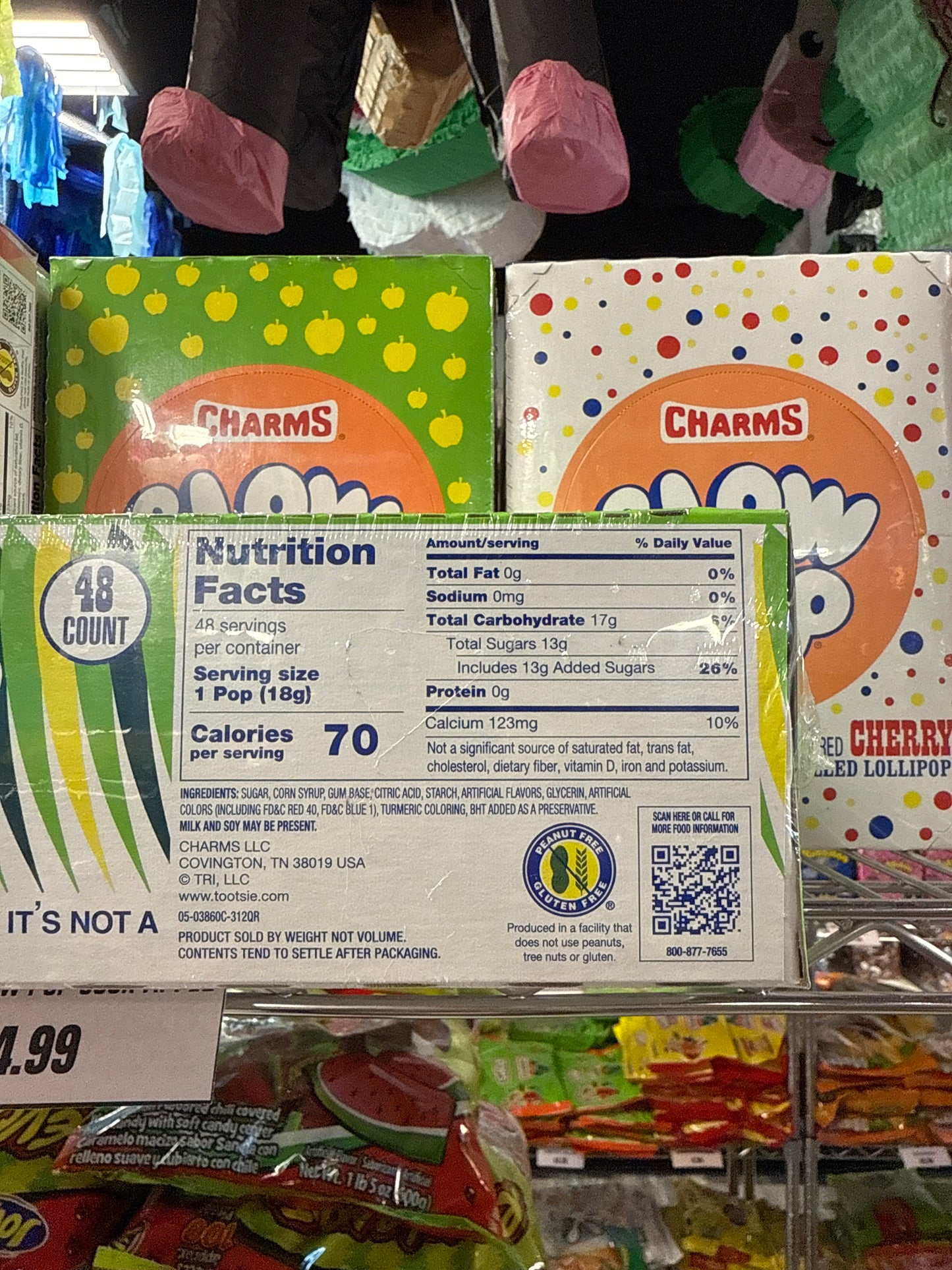 Charms Sour Apple Blow Pop 48 pk